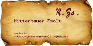 Mitterbauer Zsolt névjegykártya